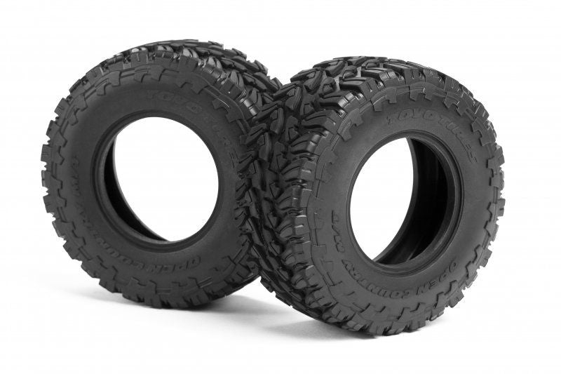 High-performance Toyo Open Country SC tyres for 1:10 off-road trucks, designed for superior traction and stability.