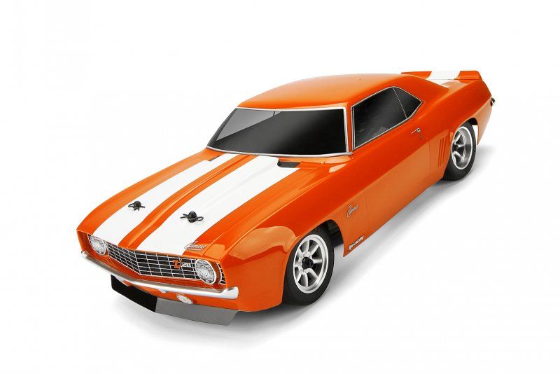 1969 Chevrolet Camaro Z28 bodyshell for 1/10 RC cars, featuring authentic details and customizable paint options.