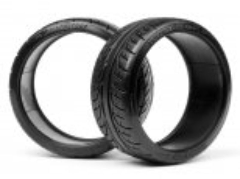 1/10 scale RC car DriftPotenza tyres, 26mm width, designed for enhanced grip and control for drifting performance.