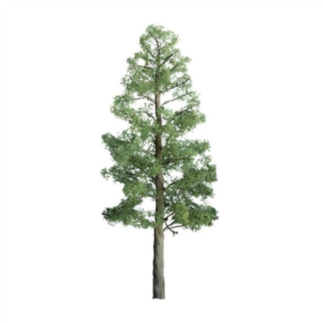 100mm pine trees in a 2-pack for model railway and diorama designs, offering realistic detail and vibrant colors.