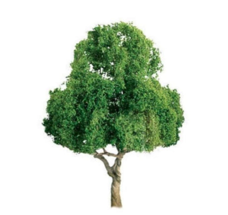 138mm deciduous model tree by JTT Scenery, ideal for enhancing dioramas and railway layouts with realistic foliage.