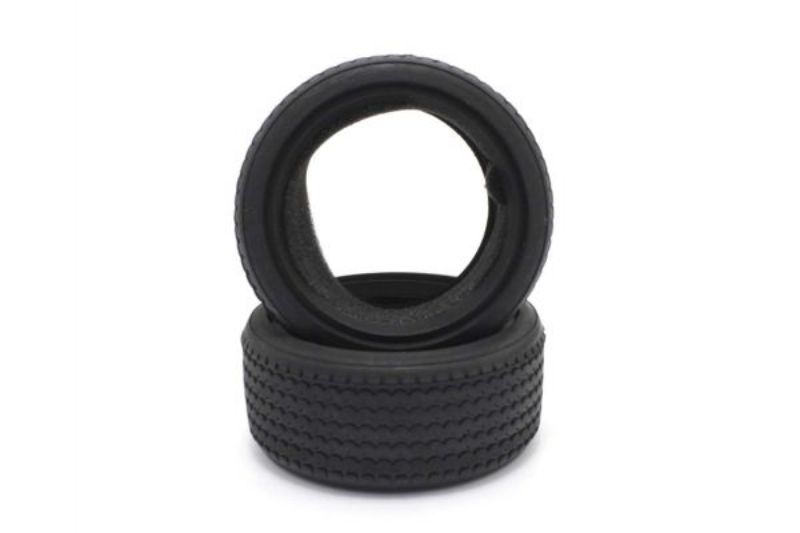 Kyosho 1/10 Vintage Radial Tyre Hard, designed for classic RC vehicles, offering grip and durability for racing and display.