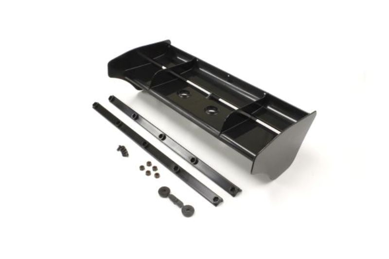 Kyosho MP9 Black Wing with Gurney Flap for enhanced downforce and aerodynamics on Inferno MP9 TKI4 racing cars.