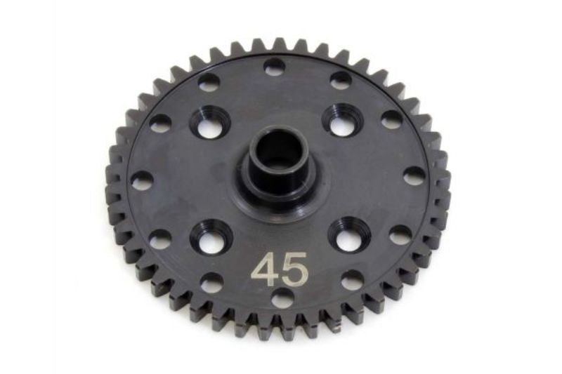 Kyosho MP10/9 LW 45T spur gear, lightweight upgrade for RC cars, enhances power transfer and handling.
