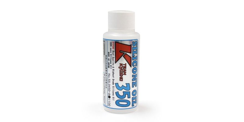 Kyosho Silicone Oil 350 80cc bottle for optimizing RC vehicle suspension and damping performance.