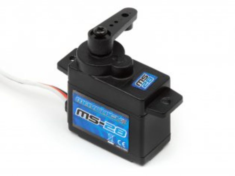 MS-28 servo for Ion RC car, designed for precision, durability, and enhanced control in racing and stunts.