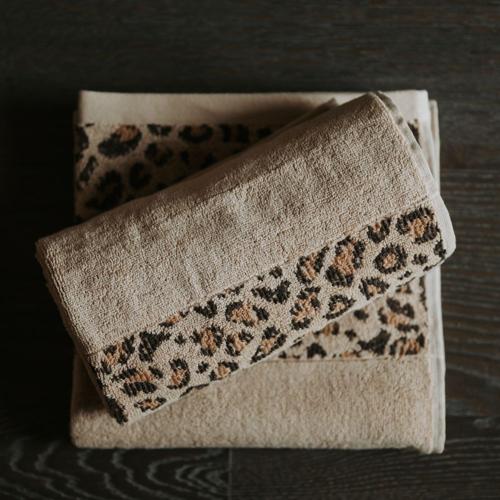 Cotton Jacquard Sauna Towel Leopard 50x100cm 500gsm - Baksana