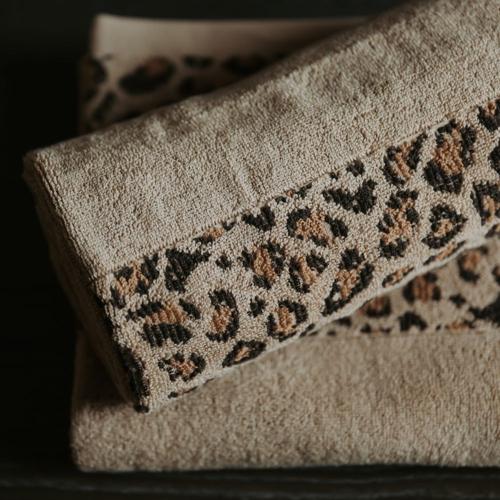 Cotton Jacquard Sauna Towel Leopard 50x100cm 500gsm - Baksana