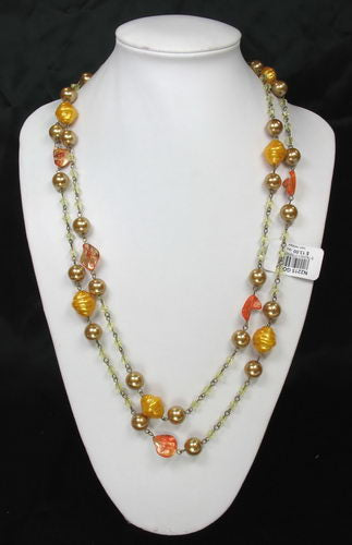 Necklace - Resin - Gold