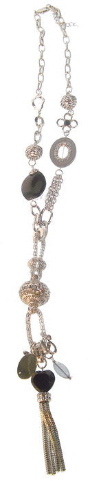 Necklace - Long Drop  - Black