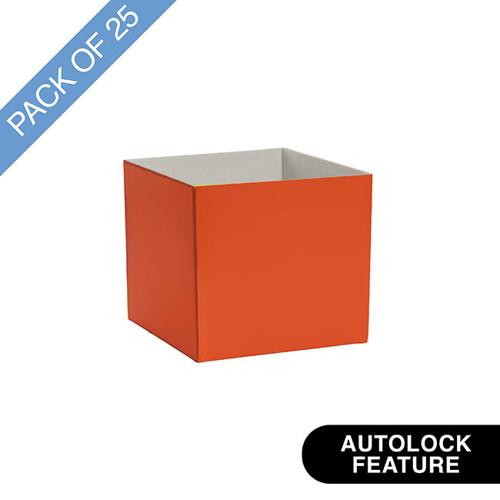 Mini Posy Box Gloss Autolock Base Pack of 25 Orange 13x12cmH