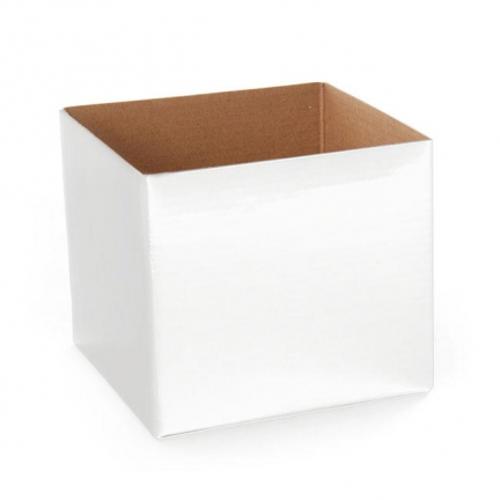 Mini Posy Box White Gloss Pack of 25 13x13x12cmH