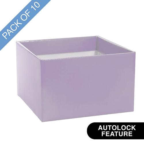 Large Posy Box Autolock Base Pack of 10 Lavender 22x14cmH