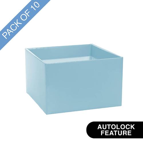 Medium No.6 Posy Box Autolock Base Pack of 10 Baby Blue 16x12cmH