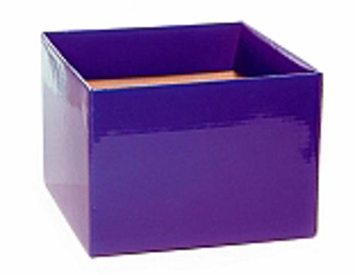 Medium No.6 Posy Box with Flap Pack of 10 Violet 16x16x12cmH