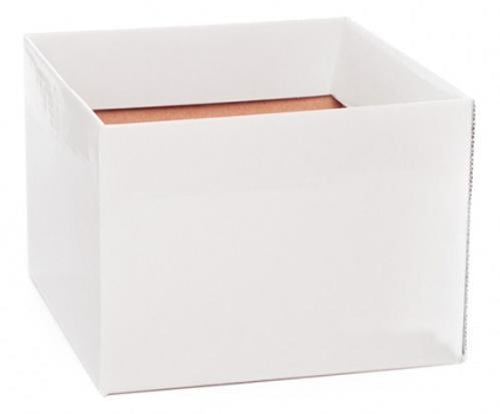 Posy Box No.6 White Gloss Pack of 25 16x16x12cmH