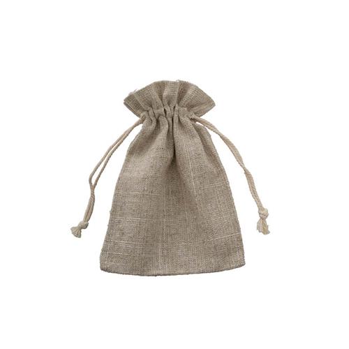 Faux Linen Bomboniere Gift Bag Medium Pack of 6 Natural 11x16cmH