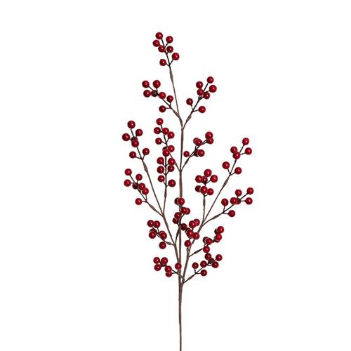Artificial Christmas Berry Long Stem Spray Red 85cmH