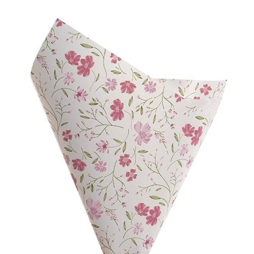 Cello Regal 65mic Delightful Flowers Pink Pack of 100 50x70cm
