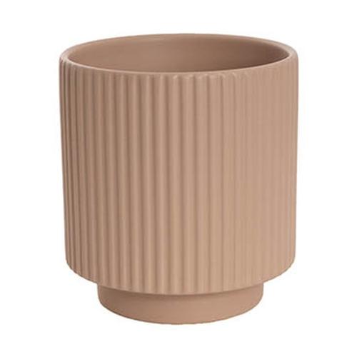 Ceramic Mykonos Muse Vase Matte Nude 14x14x14cmH 14x14cmH