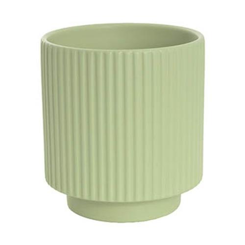 Ceramic Mykonos Muse Vase Matte Sage 14x14x14cmH 14x14cmH