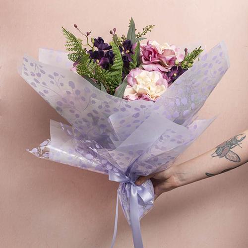 Cello Clear 40mic Eucalyptus Leaves Lilac Pack of 100 50cmx70cm