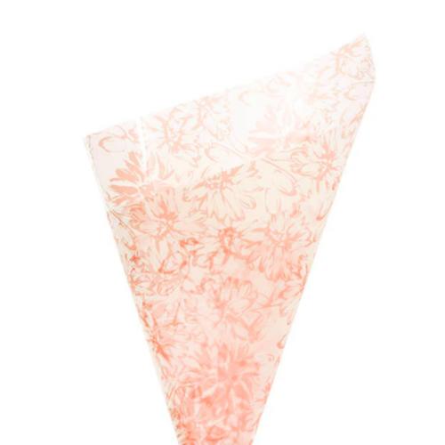 Cello Frosted 40mic Chrysanthemums Peach Pack of 100 50x70cm
