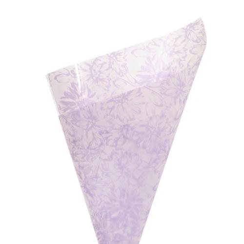 Cello Frosted 40mic Chrysanthemums Lavender Purple Pack of 100 50x70cm
