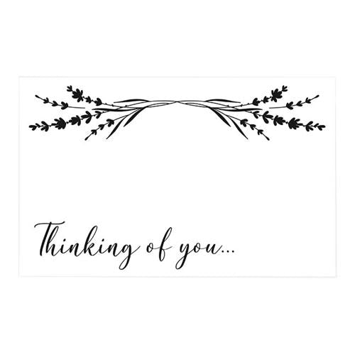Cards White Thinking of You Twig Garland Pack of 50 10x6.5cmH