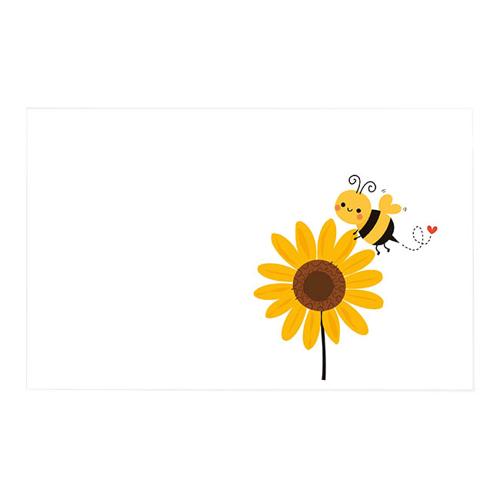 Cards White Daisy & Fluttering Bee Pack of 50 10x6.5cmH