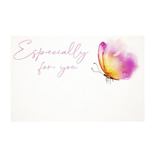 Cards White Especially for You Butterfly 10x6.5cmH Pack of 50