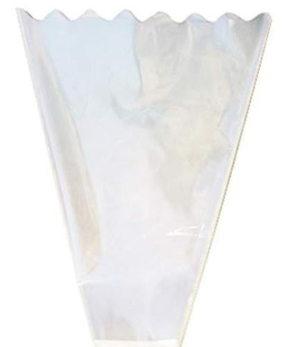 Clear Cello Sleeve with Scalloped Edge Pack of 50 28mic TD: 35cmx50cmH BD:15cm
