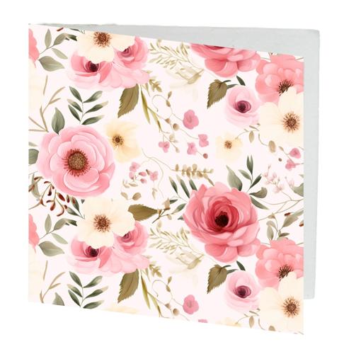 Gift Card Floral Oasis Pack of 10 with Envelopes 7cmx7cm