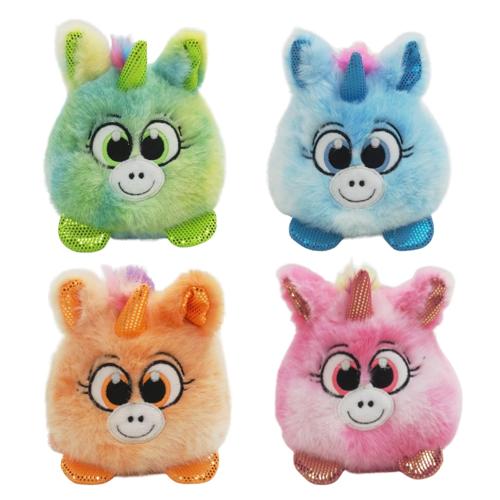 Soft Toy Roly Poly Glow Unicorns Set of 12 Assorted Glow in the Dark Unicorns