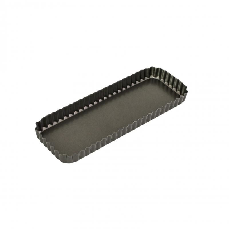 Bakemaster Loose Base Fluted Rectangular Flan/Quiche Pan 36x13x3.5cm Non-Stick