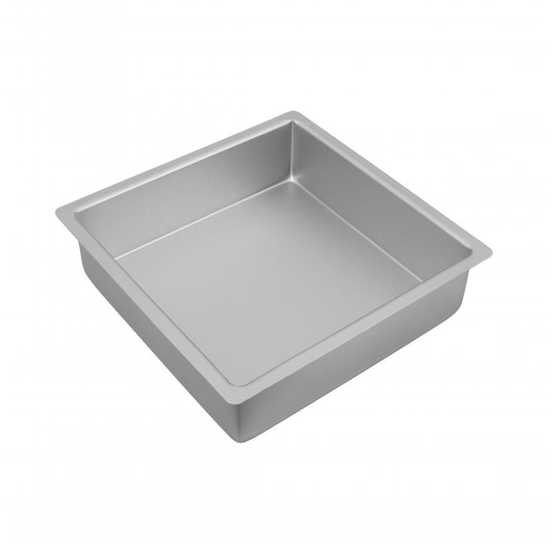 Bakemaster Silver Anodised Square Cake Pan 25X7.5cm