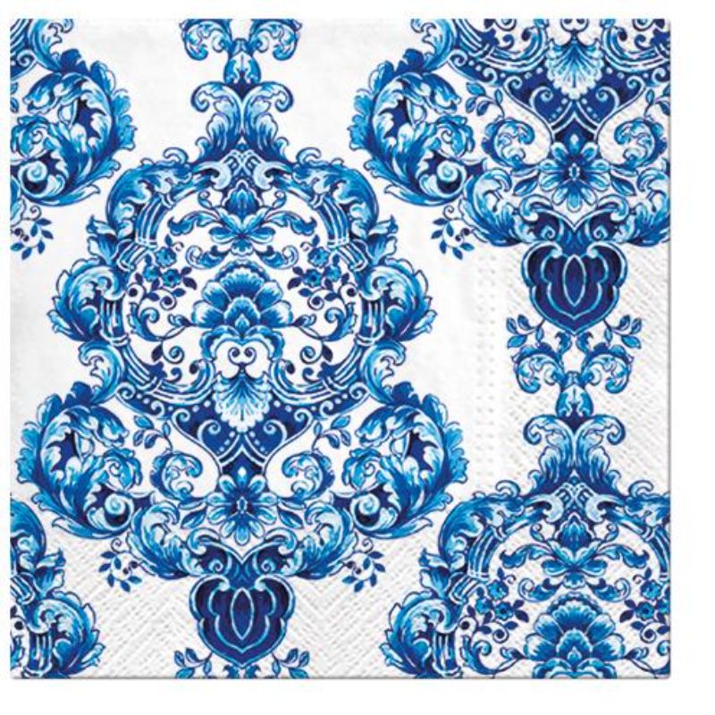 Paw Lunch Napkins 33cm Pack Of 20 | 3 Ply | Porcelain Ornament