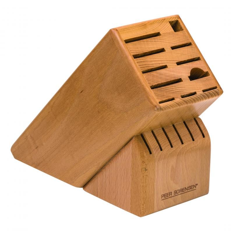 Peer Sorensen 17 Slot Knife Block (Empty) Beechwood | 26x11x22cm