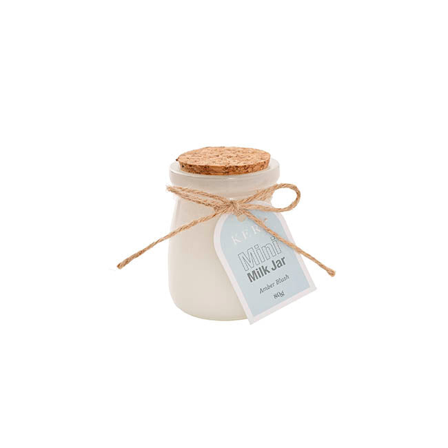 Scented Candle Mini Milk Jar Amber Blush