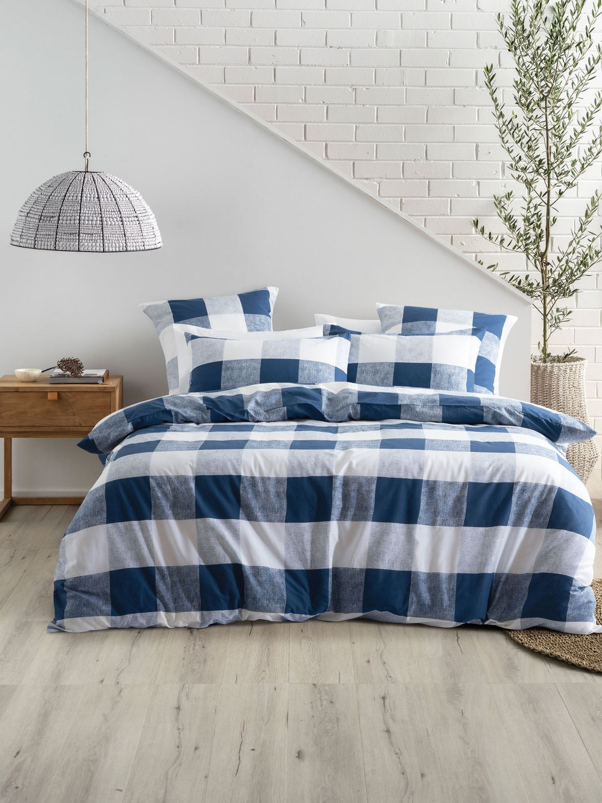 Alec Duvet Cover Set by Nu Edition - King - Ink