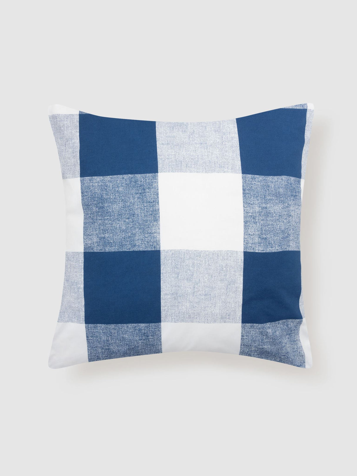 Alec European Pillowcase in Ink, 100% cotton, featuring a timeless check pattern for elegant bedroom decor.