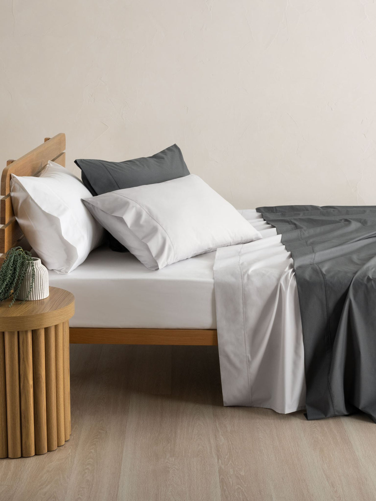Queen - 250T Cotton Rich Sheet Set by Nu Edition - Silver - SMARTFOX