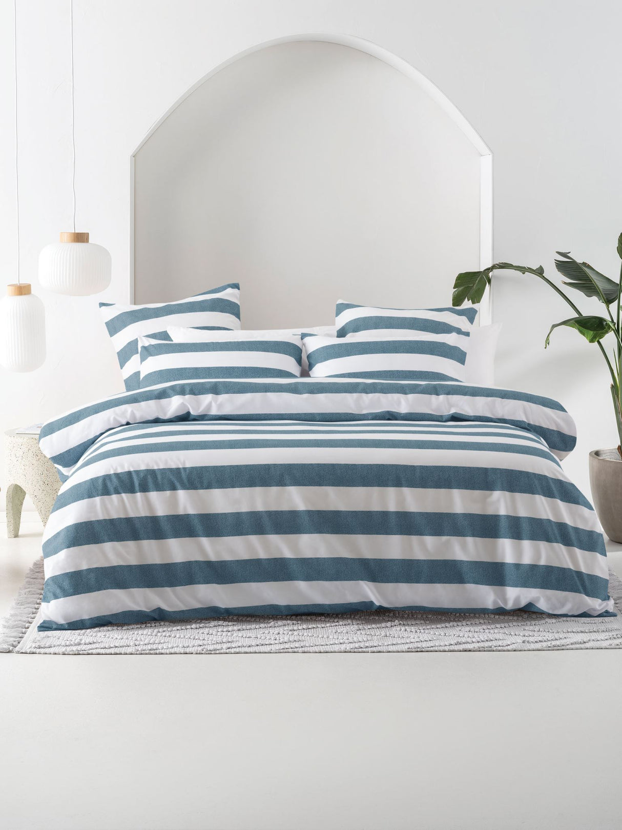 Sydney Duvet Cover Set by Nu Edition - Denim - Queen