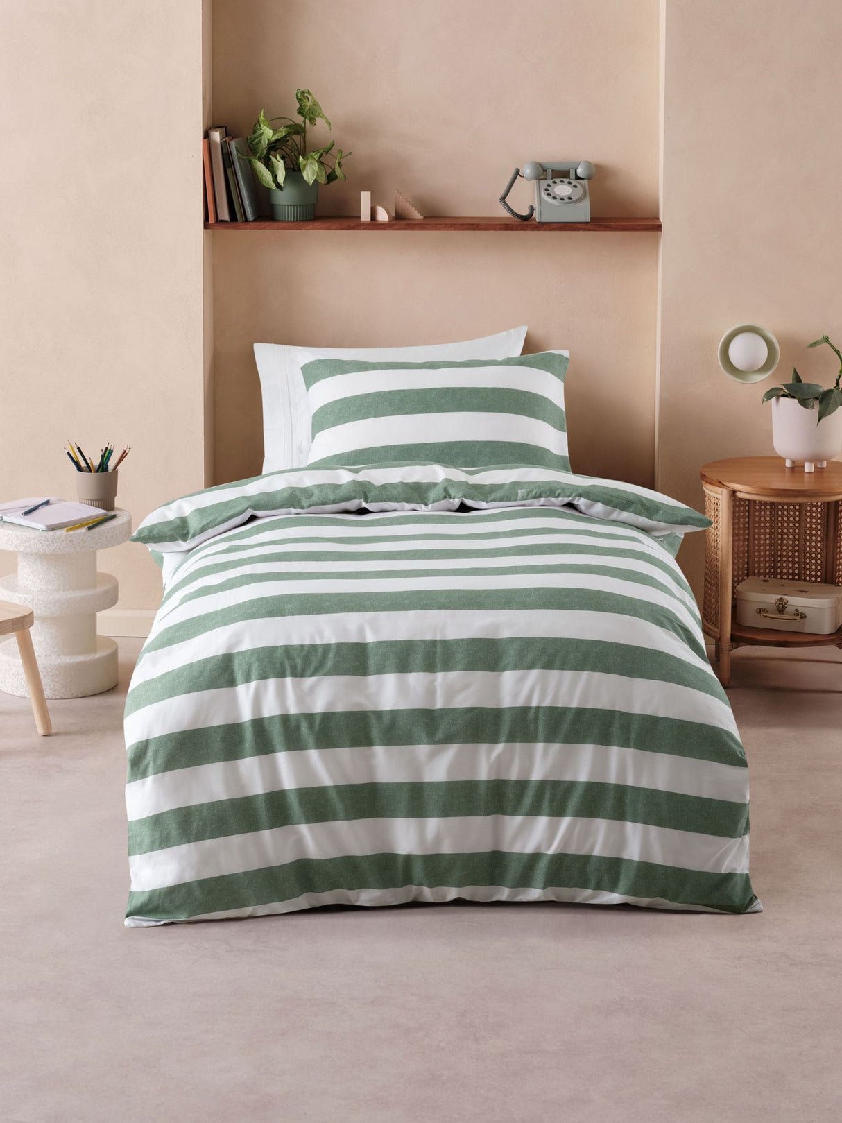 Sydney Duvet Cover Set by Nu Edition - Moss - Double