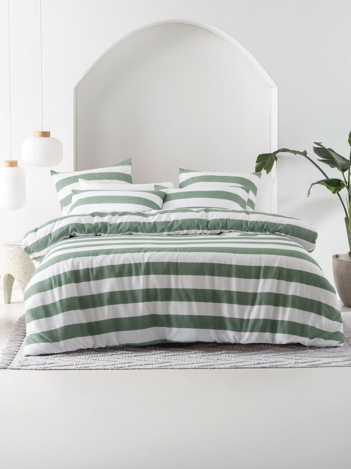 Sydney Duvet Cover Set by Nu Edition - Moss - King