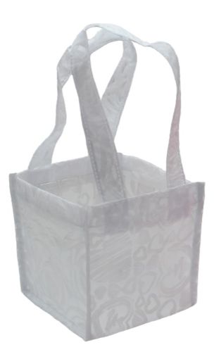 Non Woven Bag - Heart Pattern White 13cm (Pack of 10)