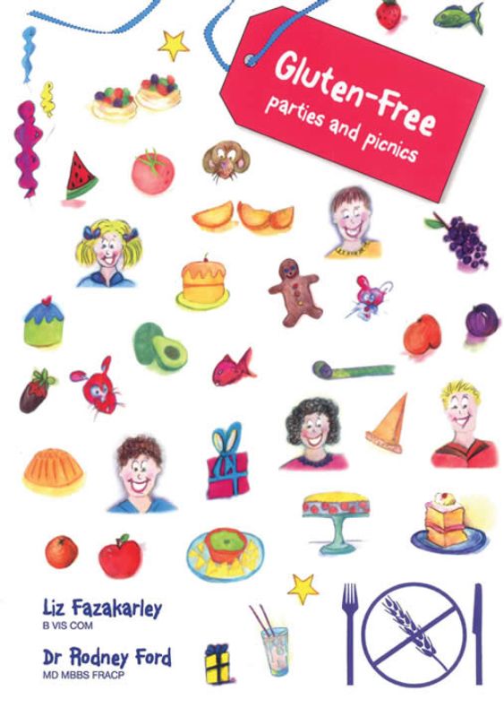 Charming guide for kids on gluten-free parties with fun recipes and vibrant illustrations, making celebrations inclusive.