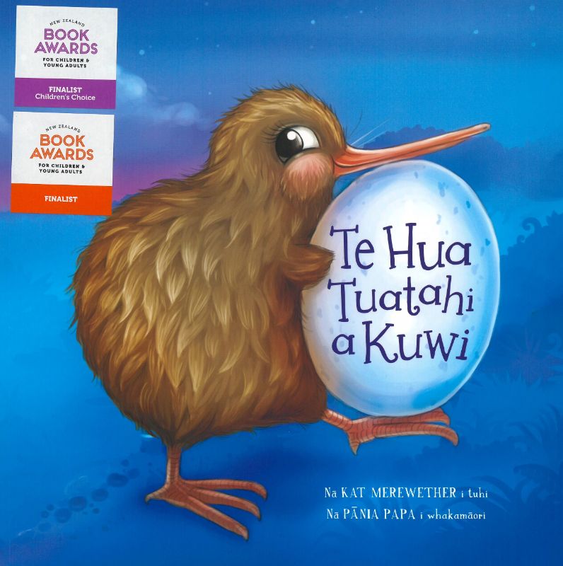 Brightly illustrated children's book about Kuwi the kiwi's adventures of love and responsibility with her first egg.