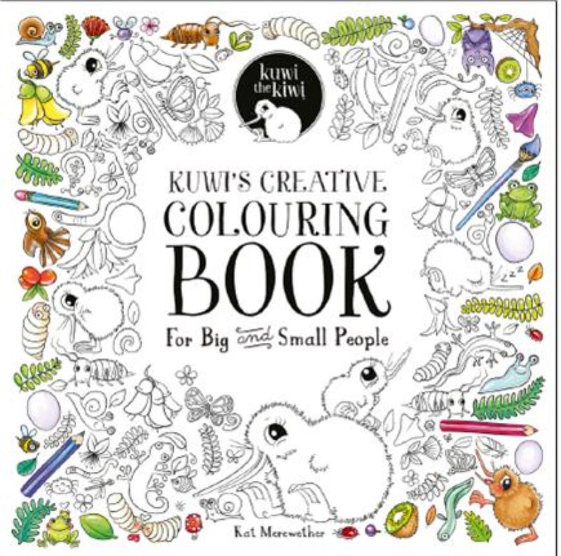 Kuwis Creative Colouring Book features intricate designs for adults and kids, inspiring creativity and family bonding.