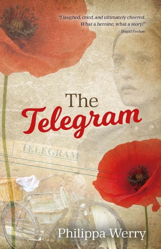 Cover of 'The Telegram' by Philippa Werry, showcasing Beatrice Thomas delivering messages during WWI.